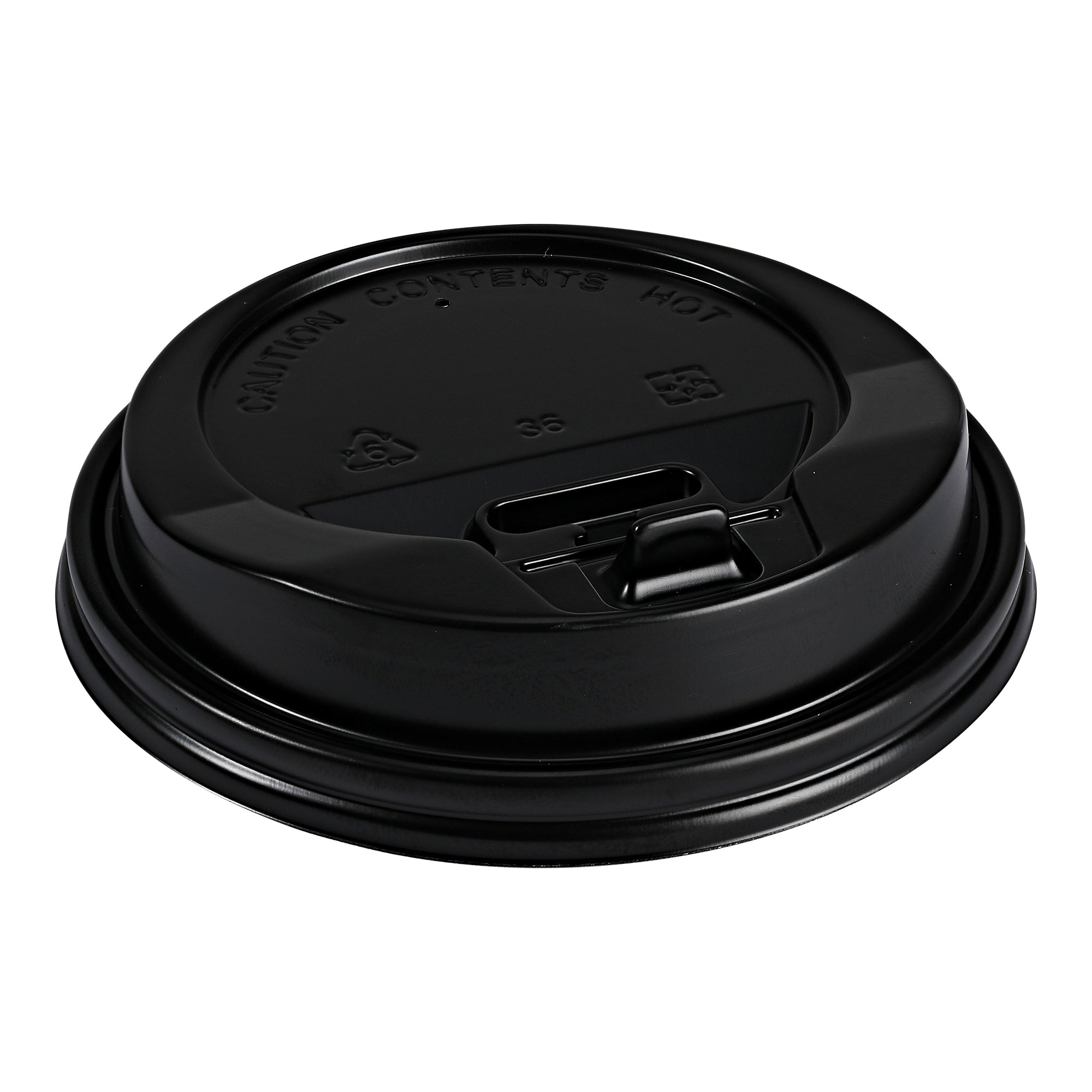 Empress® Black Dome Lid for 10–20 oz Paper Hot Cups – 90 mm Rim