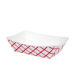 Jovials™ #300 Red & White Paper Food Tray