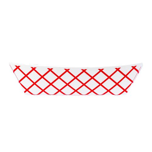 Jovials™ #500 Clay Coated 5lb Paper Red Check Food Tray
