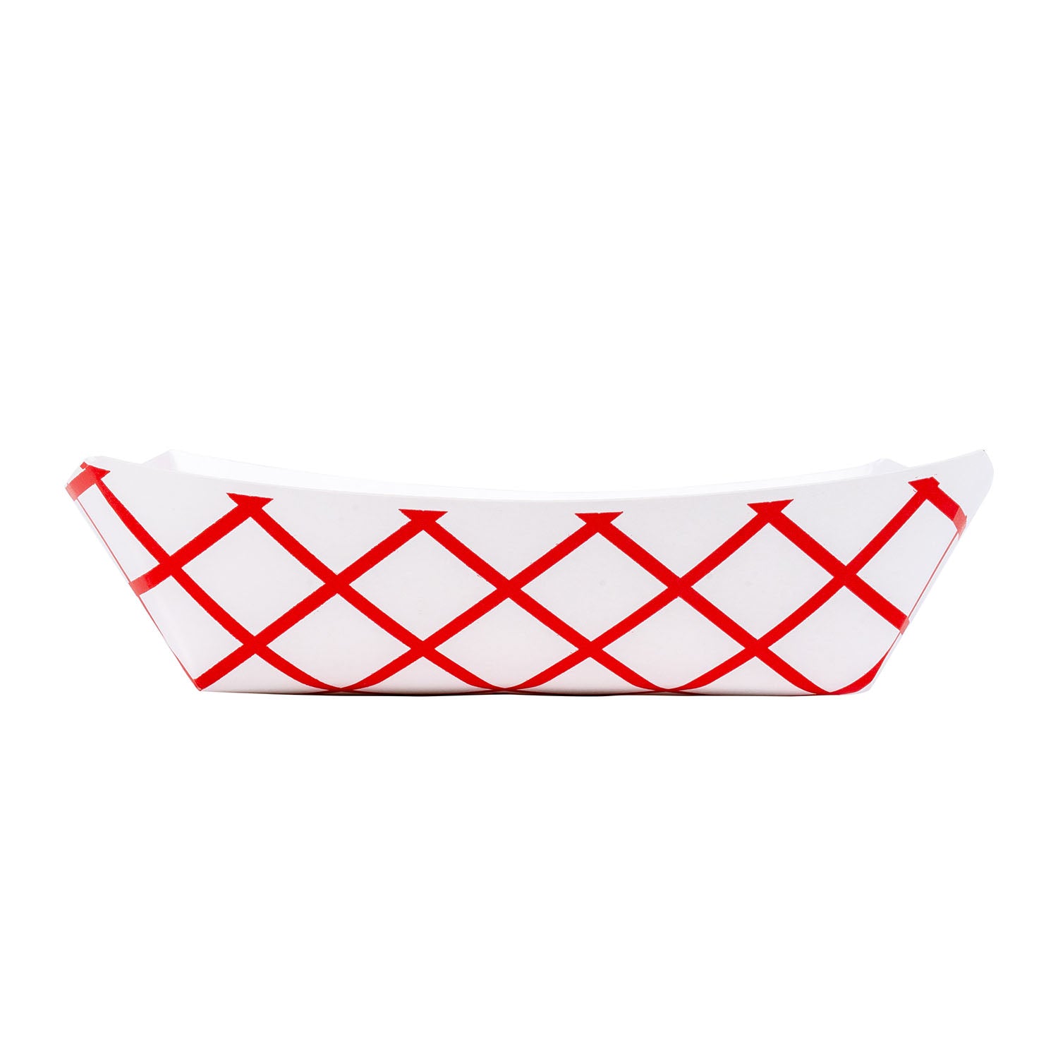Jovials™ #100 Clay Coated Red Check 1lb Paper Food Tray