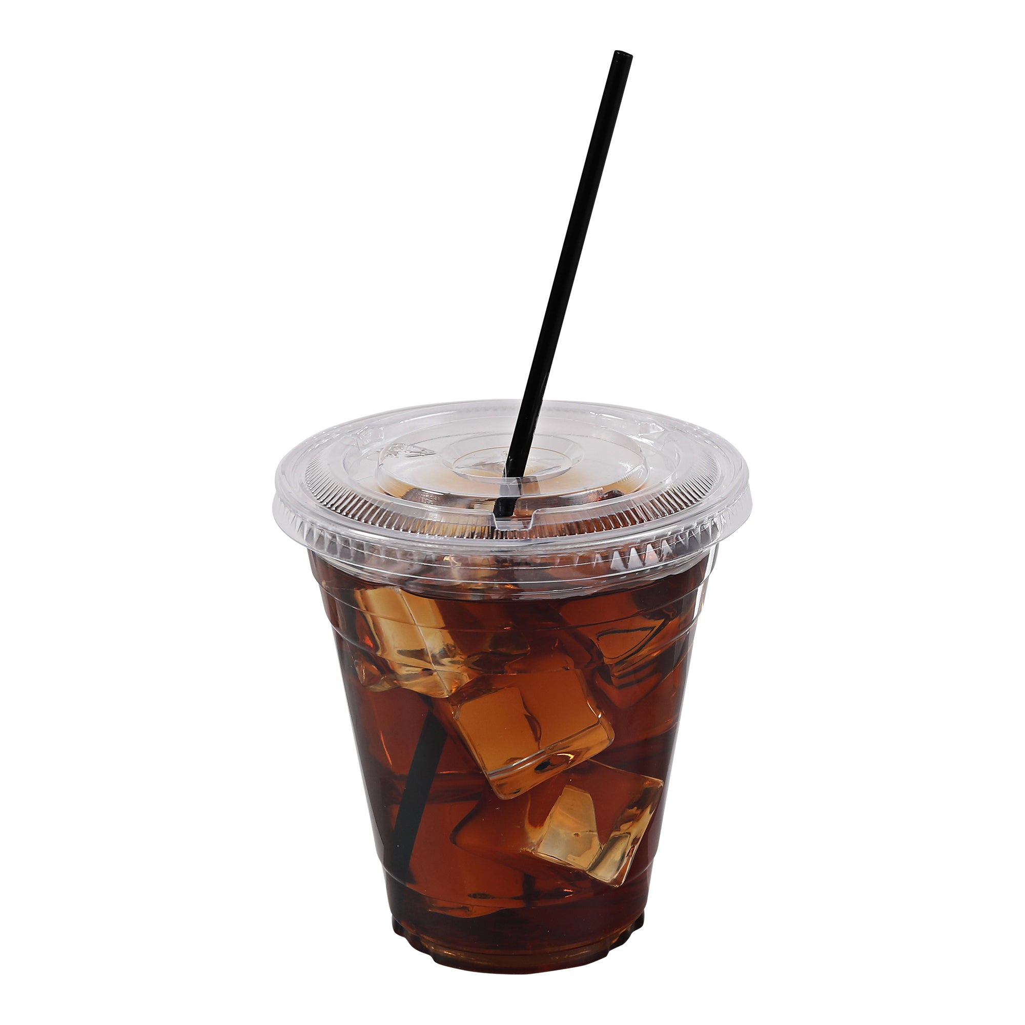 Empress® Unwrapped 7.75" Black Semi Slim Straw / Stirrer