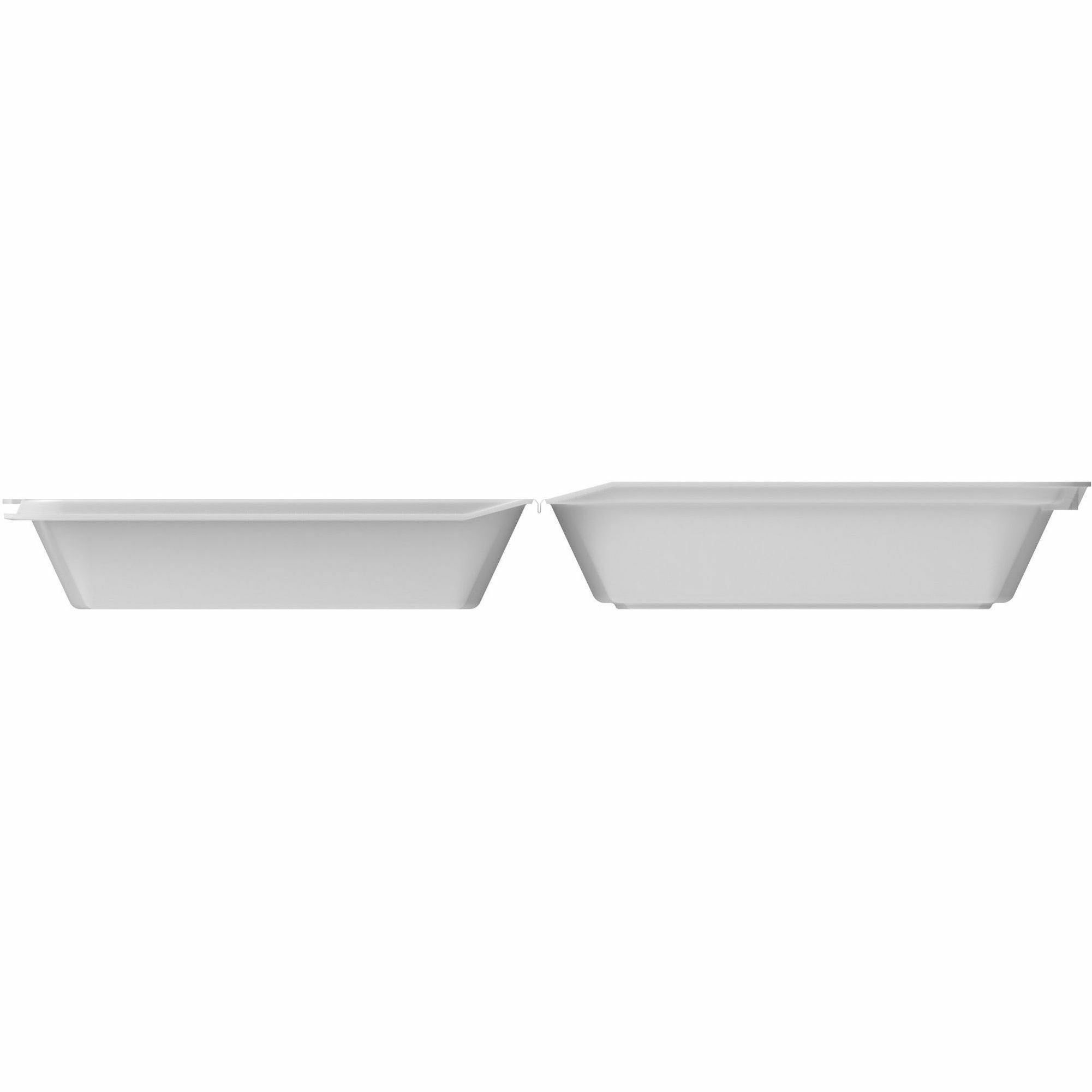 Dart® 85HT1R 8"x 8"x 3" Foam Hinged Single Compartment Carryout Trays - 200ct