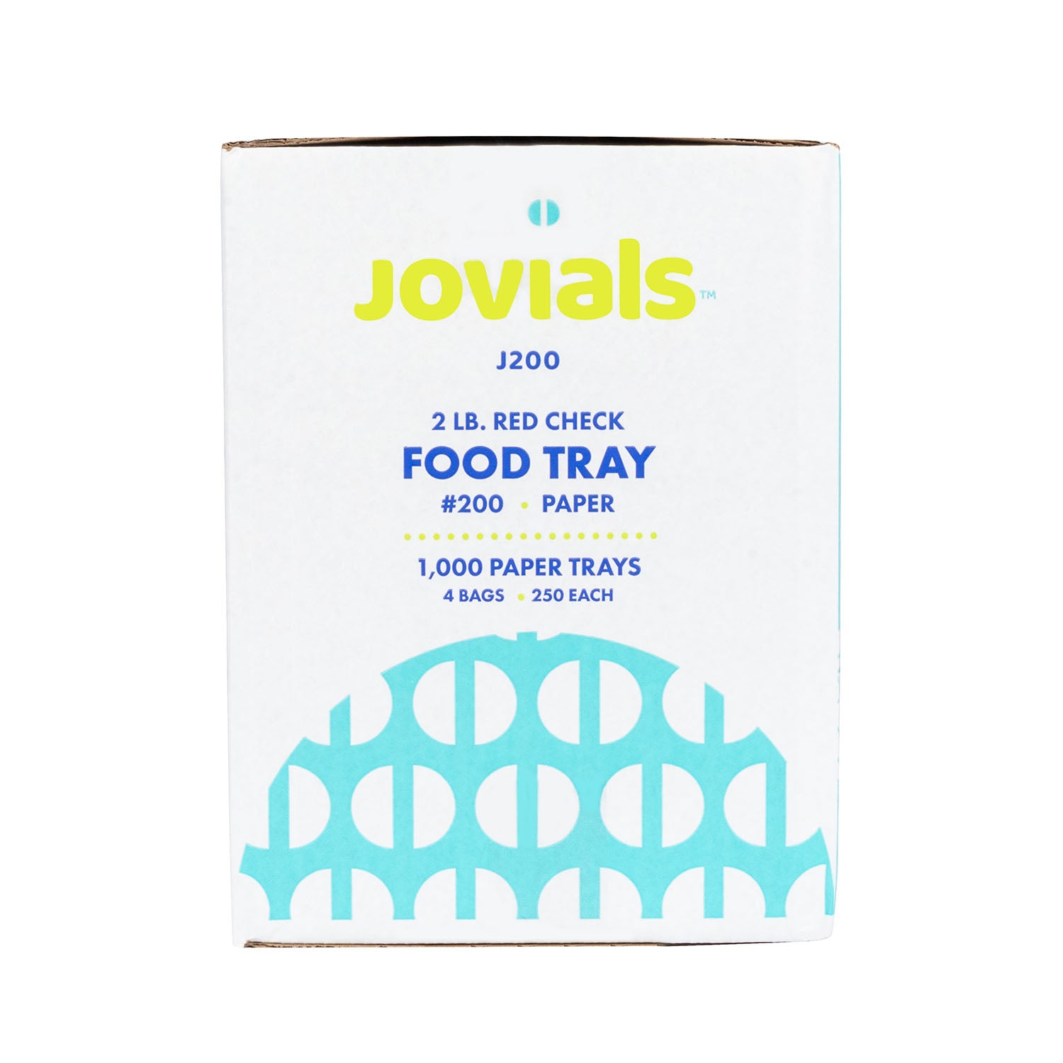 Jovials™ #200 Red & White Paper Food Tray