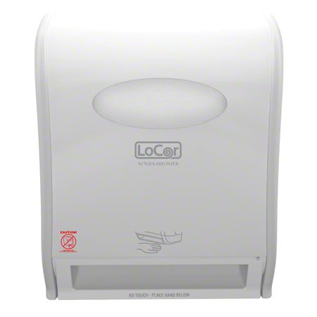LoCor® Electronic Hands-Free Roll Towel Dispenser – White