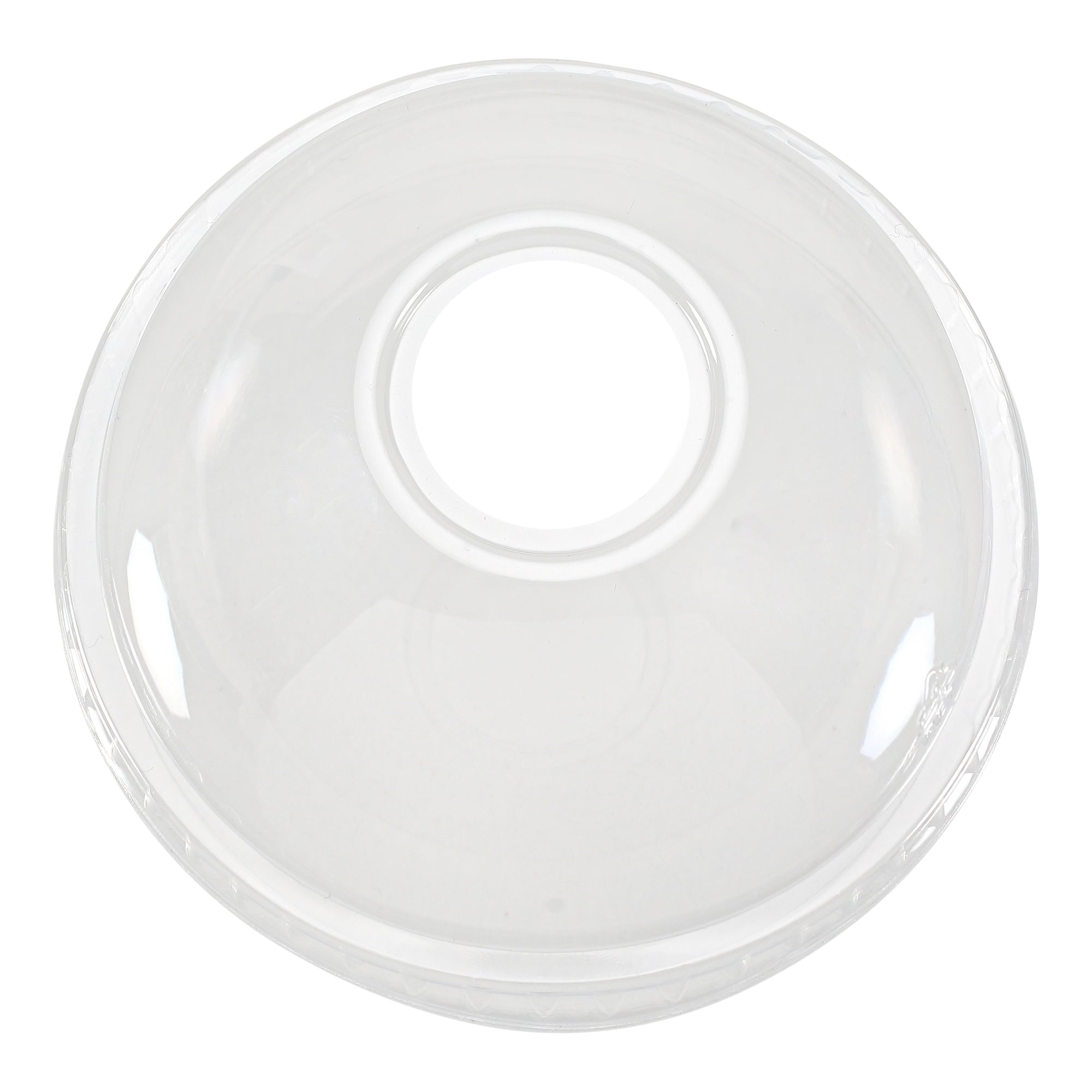 Empress® Dome PET Lid with 1" Hole for 12 oz Squat–24 oz PET Cups
