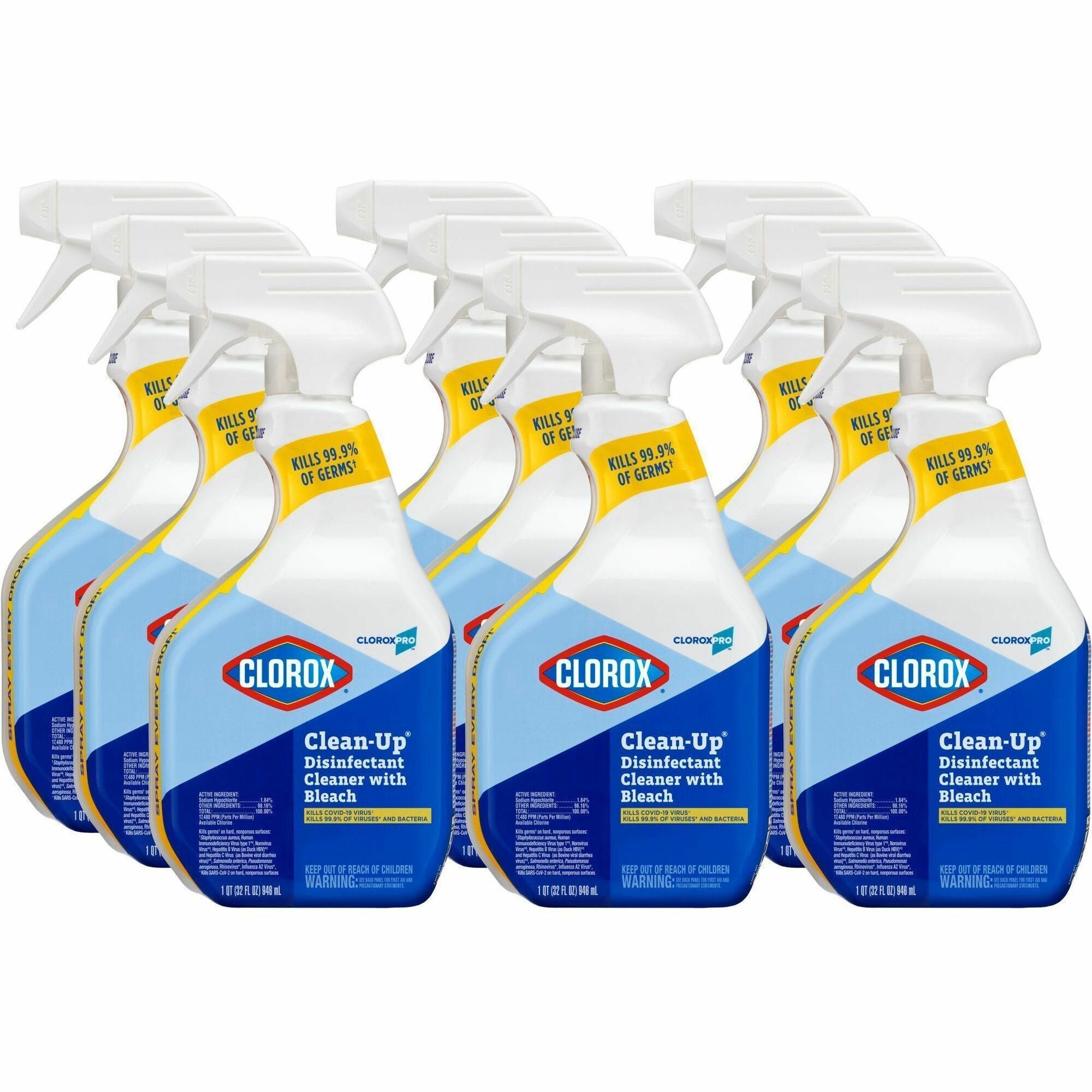 CloroxPro™ Clean-Up Disinfectant Cleaner Spray with Bleach 32oz - 9ct