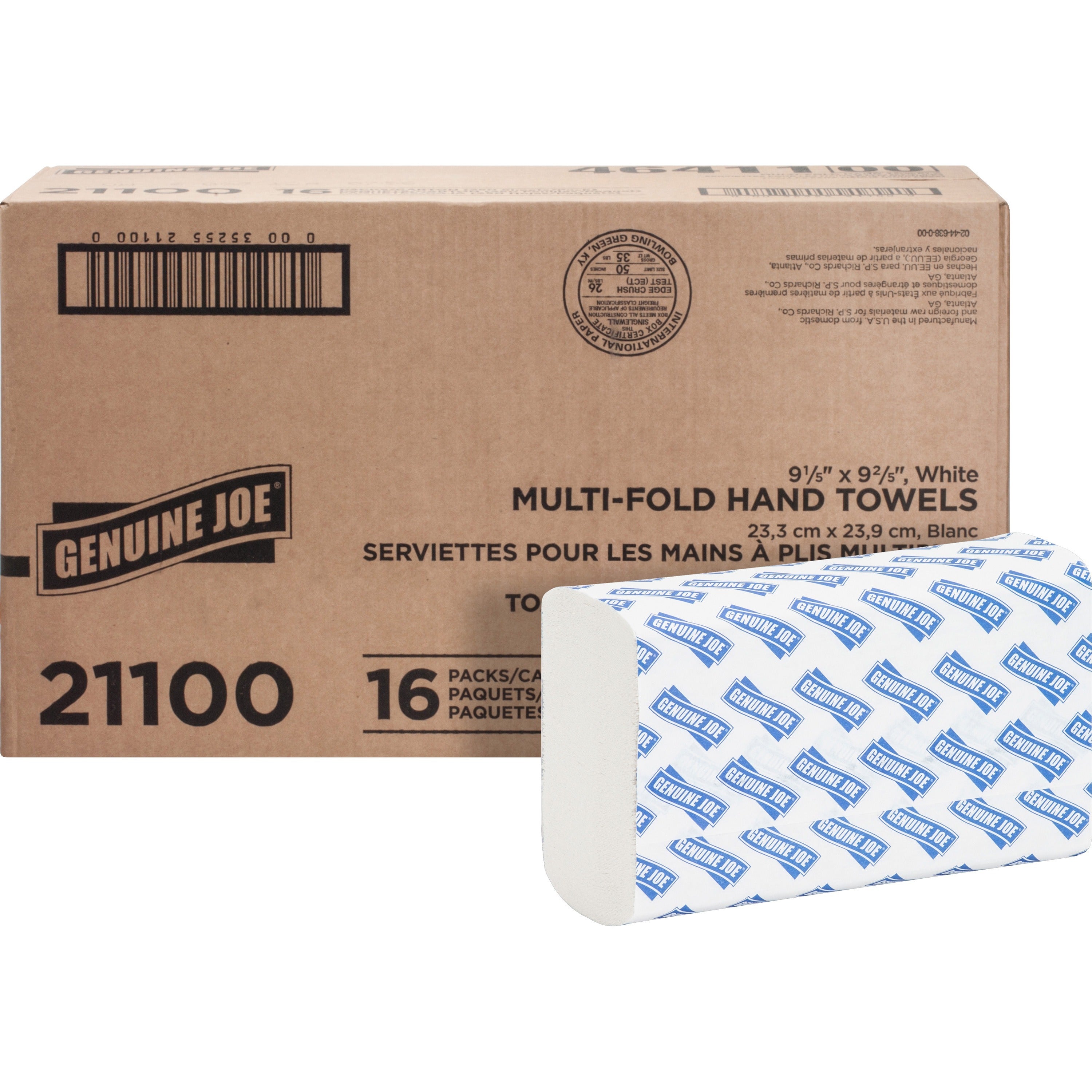 Genuine Joe White Multifold Towels 16/250